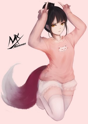 MX Shimmer Anime Girl with Fox Tail