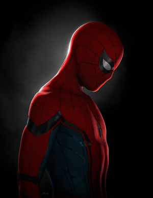Spider-Man Profile in Dramatic Lighting