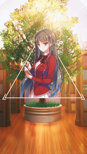 Kikyo from InuYasha in a library