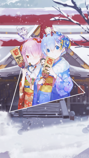 Rem and Ram from Re:Zero in Kimonos