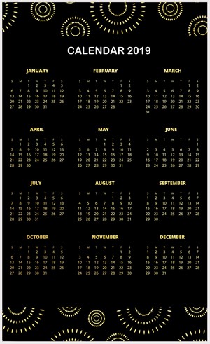 Calendar 2019