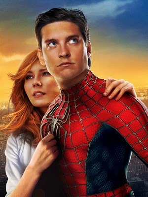 Spider-Man Portrait with Tobey Maguire and Kirsten Dunst