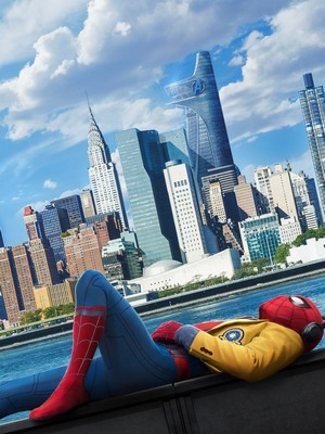 Spider-Man from Spider-Man Homecoming lying down