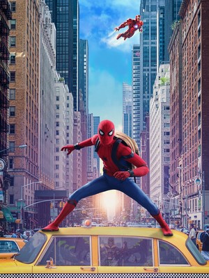 Spider-Man and Iron Man in New York City