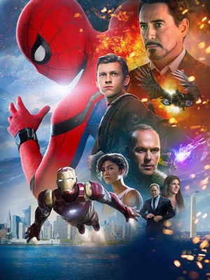 Spider-Man and Iron Man from Spider-Man: Homecoming