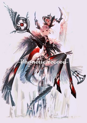 Anime girl with crown and staff