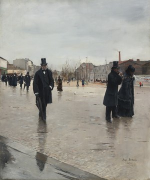 Parisian Street Scene by Jean Beraud