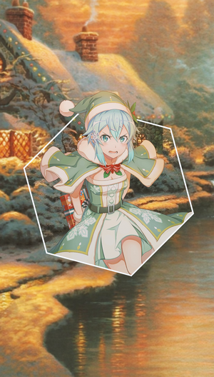 Sinon from Sword Art Online in Christmas Outfit