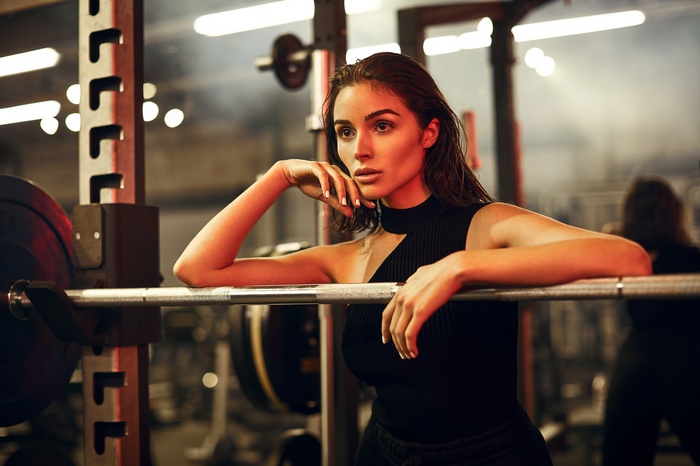 Olivia Culpo in a gym