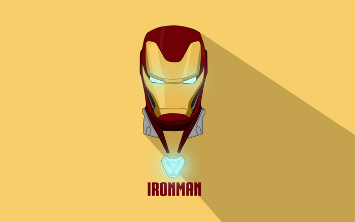 Iron Man Helmet Minimal Artwork 4K