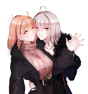 Jeanne d'Arc Alter and Jeanne d'Arc from Fate/Grand Order