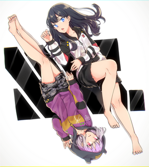 Shinjou Akane and Takarada Rikka from SSSS.GRIDMAN