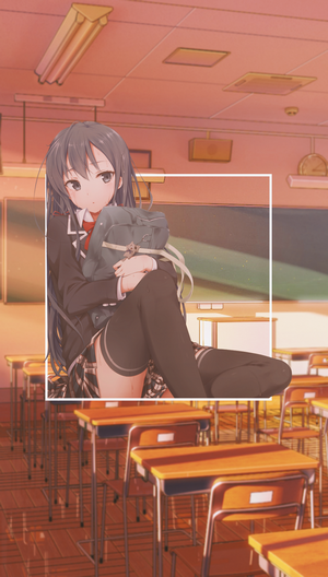 Yukinoshita Yukino from Yahari Ore no Seishun Love Comedy wa Machigatteiru in classroom