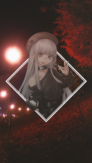 Anime girl with lollipop and phone