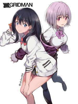Rikka Takarada and Akane Shinjou from SSSS.GRIDMAN