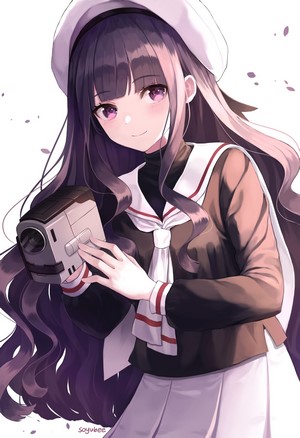 Daidouji Tomoyo Holding Camera in School Uniform