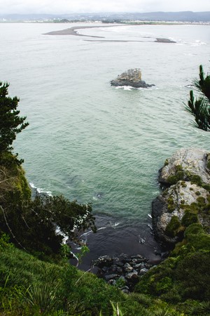 Cerro Pompom landscape with river mouth and beach