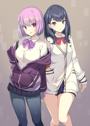 Two anime girls from SSSS.GRIDMAN