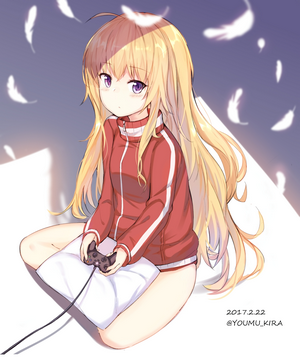 Gabriel Tenma from Gabriel Dropout playing video games
