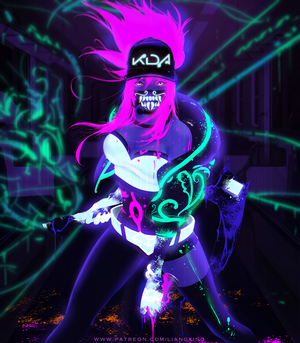 Akali from League of Legends K/DA by Liang Xing