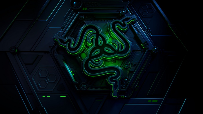 Razer logo on a dark, futuristic background
