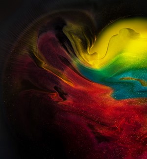 Abstract colorful fluid art with swirling colors