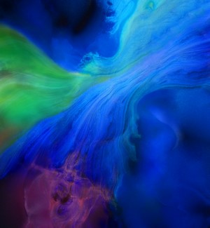 Abstract colorful digital art with swirling shapes