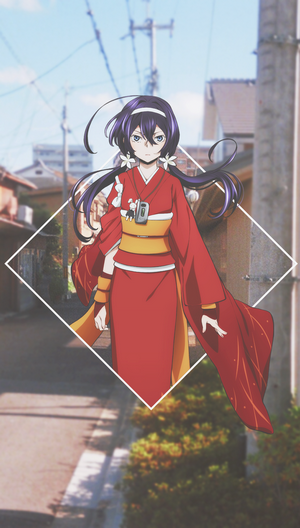 Izumi Kyoka from Bungou Stray Dogs in a red kimono