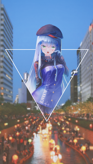 Anime Girl from Girls Frontline in Cityscape