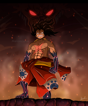 Monkey D. Luffy in Dark Power Mode