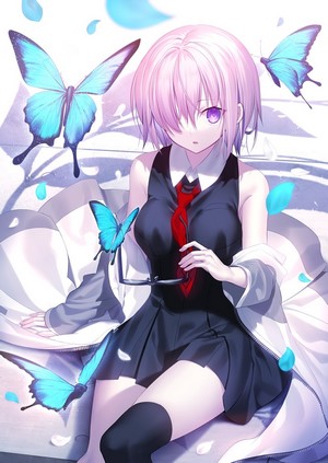 Mash Kyrielight from Fate/Grand Order with butterflies
