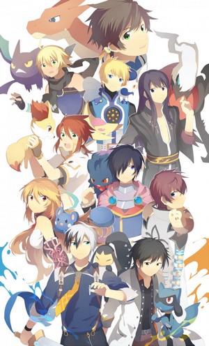Anime characters and Pokémon