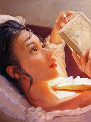 Mandy Jurgens Digital Painting of Woman Reading