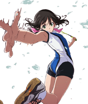 Ayano Hanesaki from HANEBADO! playing badminton