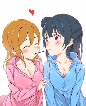 Kunikida Hanamaru and Tsushima Yoshiko from Love Live! Sunshine!!