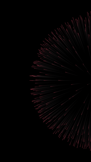Abstract red lines on black background