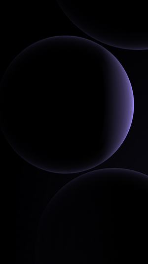 Abstract dark planets with purple glow