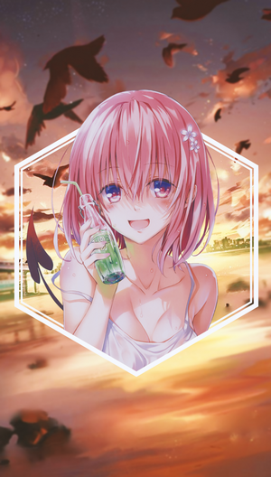 Momo Belia Deviluke from To Love-Ru holding a drink