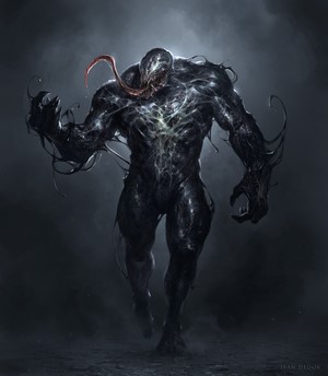 Venom Symbiote Digital Concept Art by Ivan Dedov
