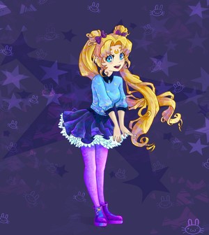 Sailor Moon Tsukino Usagi with blonde hair