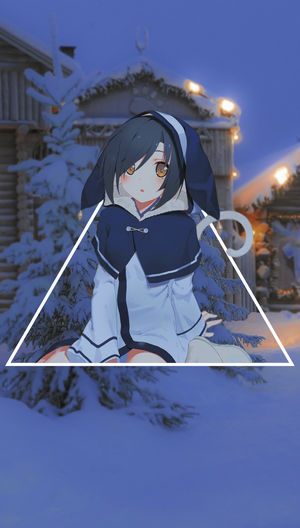 Anime girl in winter clothing