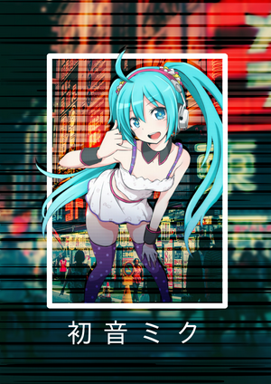 Hatsune Miku from Vocaloid giving a thumbs up