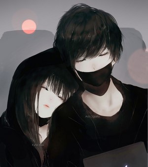 Aoi Ogata Anime Couple with Masks