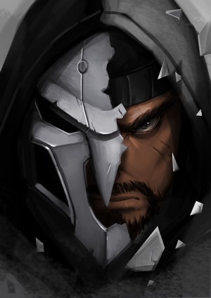 Reaper from Overwatch with broken mask