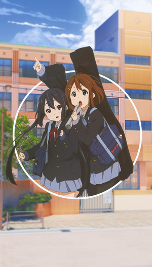 Azusa Nakano and Yui Hirasawa from K-On!