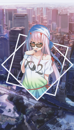 Zero Two from Darling in the FranXX with Sunglasses