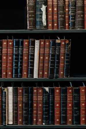Books on a bookshelf