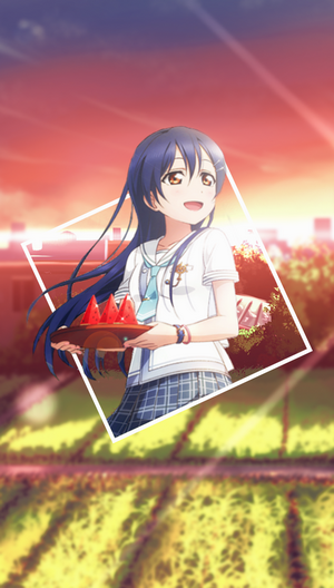 Anime girl holding watermelon slices