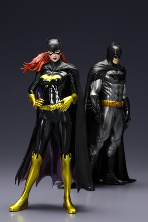 Batgirl and Batman figurines from DC Comics
