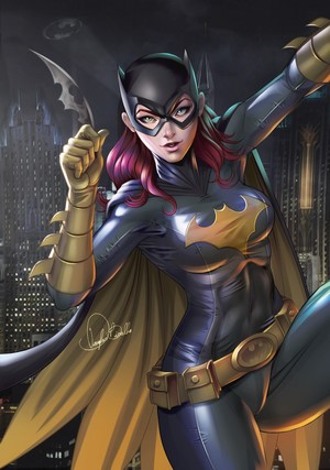 Batgirl Dynamic Action Pose Artwork